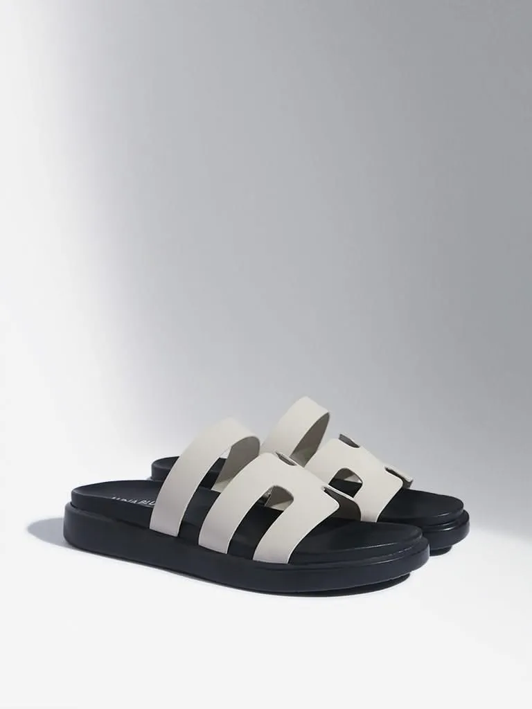 LUNA BLU Ivory Multi-Strap Sandals