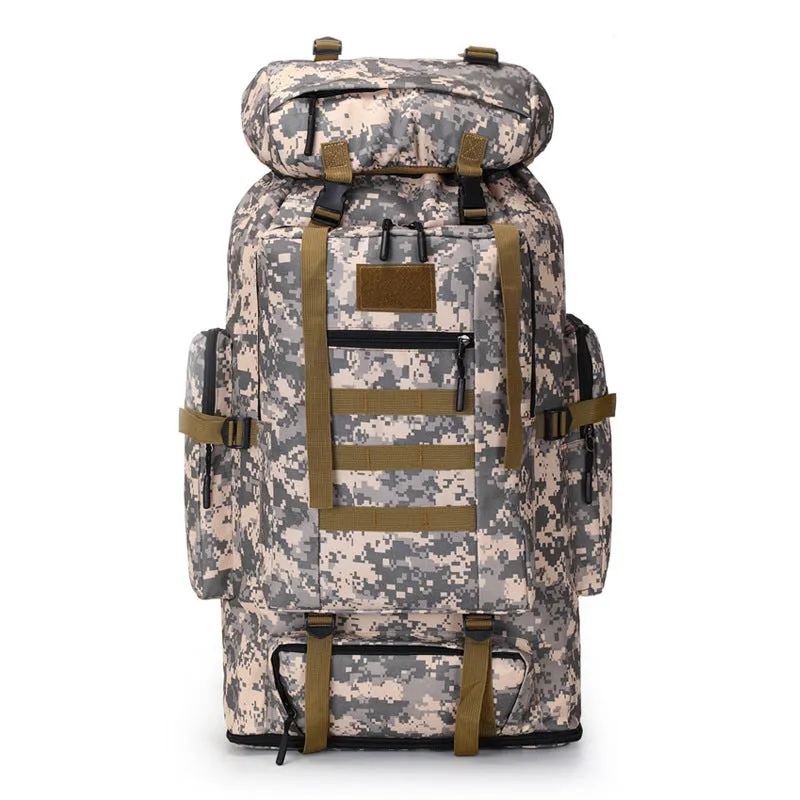 Men's Outdoor Camping Longer Large-capacity Military Camouflage Hiking Mountaineering Backpack