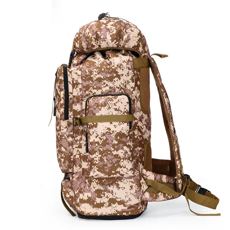 Men's Outdoor Camping Longer Large-capacity Military Camouflage Hiking Mountaineering Backpack