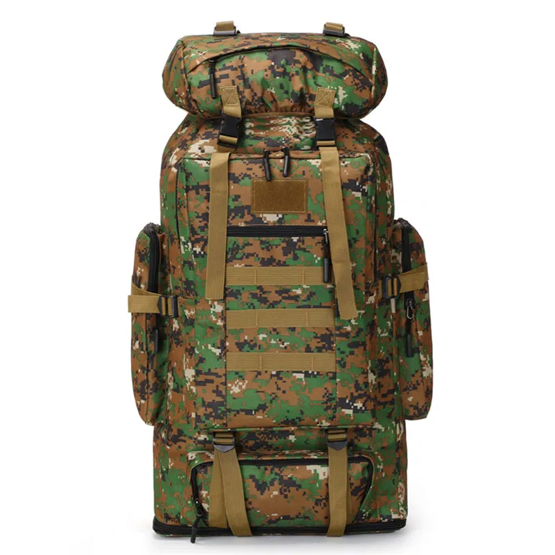 Men's Outdoor Camping Longer Large-capacity Military Camouflage Hiking Mountaineering Backpack