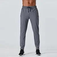 mens tracksuit Sports Pants Fitness Training Running Fast Dry Outdoor Mountaineering Leisure Slim black