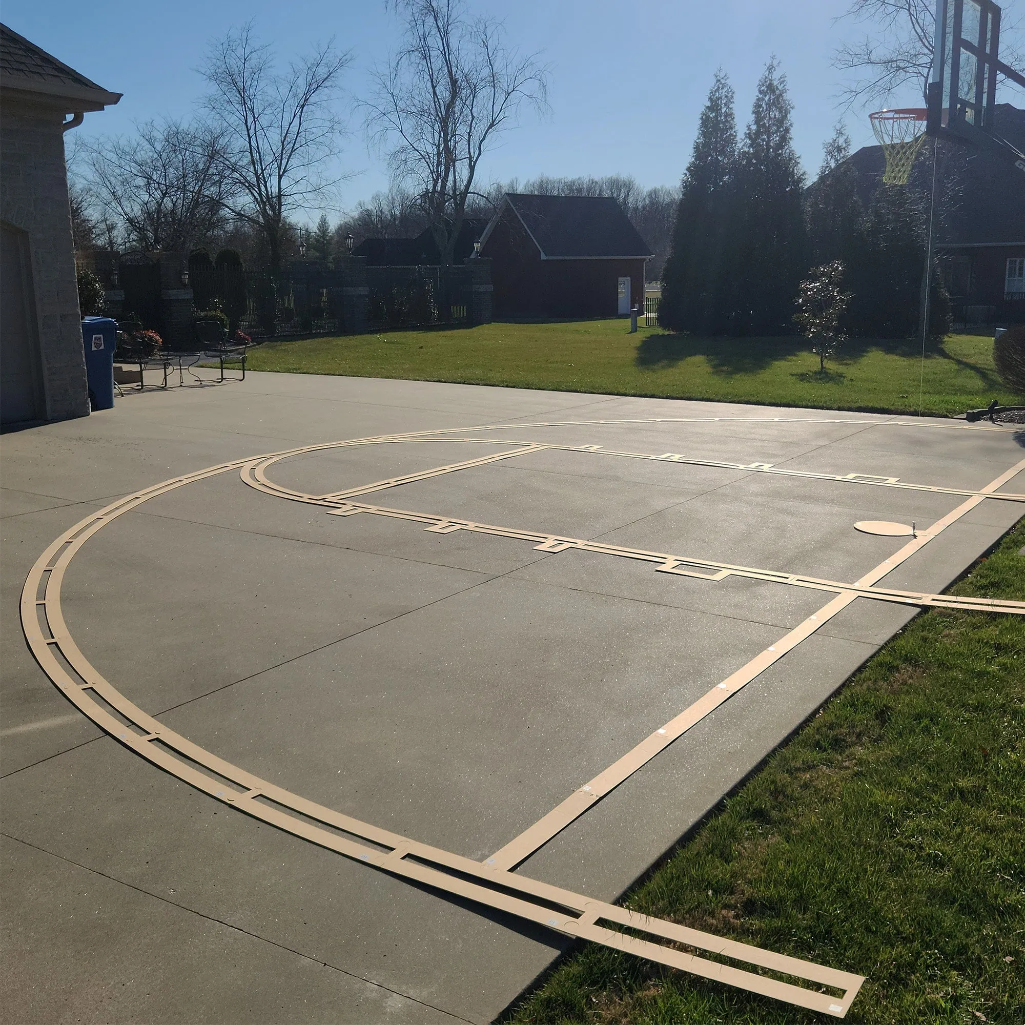 Murray Sporting Goods Premium Basketball Court Marking Stencil Kit