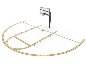 Murray Sporting Goods Premium Basketball Court Marking Stencil Kit