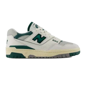 New Balance Men's 550 Shoes - Sea Salt / Marsh Green