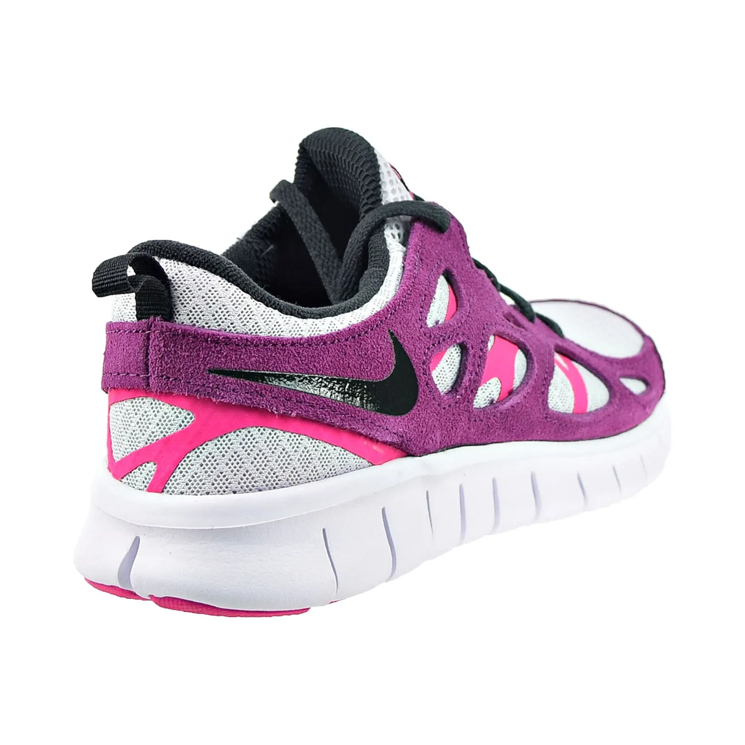 Nike Free Run 2 (GS) Big Kids' Shoes Pure Platinum-White-Pure Sangria