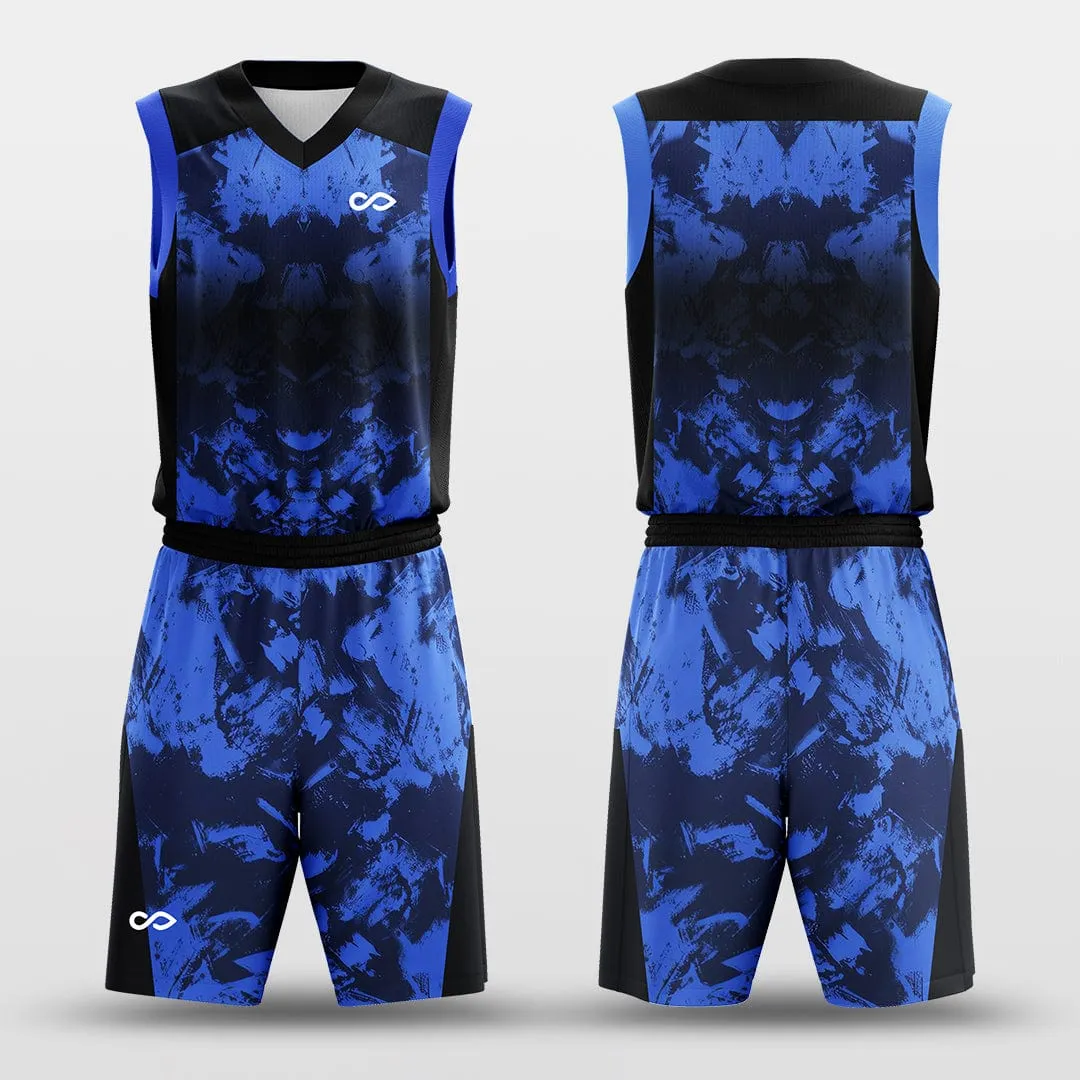 Paint - Customized Basketball Jersey Blue Design Camouflage