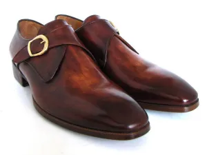 Paul Parkman Monkstrap Dress Shoes Brown & Camel