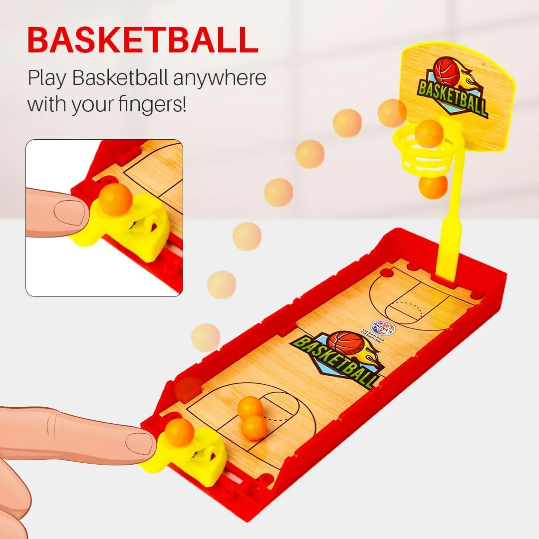 RATNA'S Basketball Finger Board Game Tabletop & Miniature Gaming Pocket Basketball Set Travelling Toy for Kids 5  Years