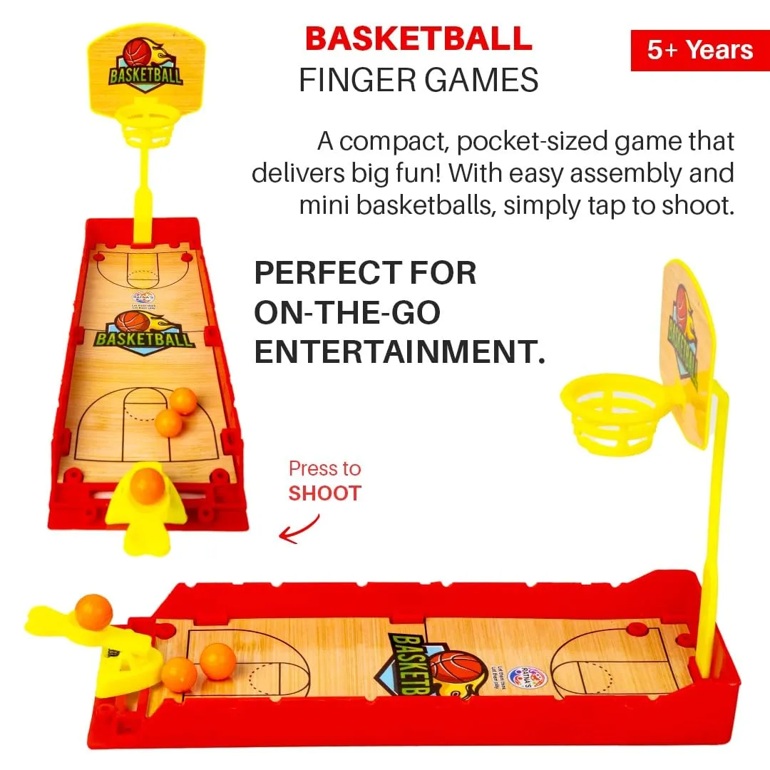 RATNA'S Basketball Finger Board Game Tabletop & Miniature Gaming Pocket Basketball Set Travelling Toy for Kids 5  Years