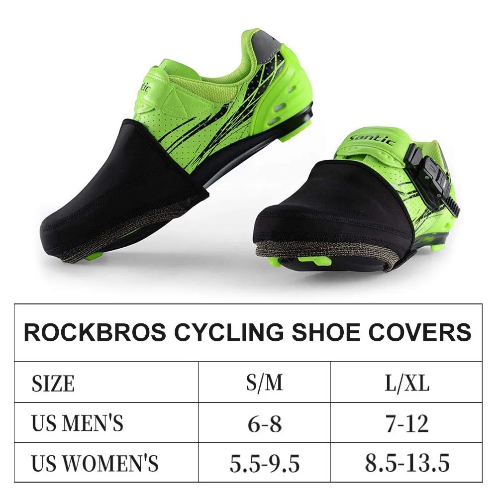 ROCKBROS Cycling Shoe Toe Covers Winter Toe Warmers Cycling Overshoes Protectors Kevlar