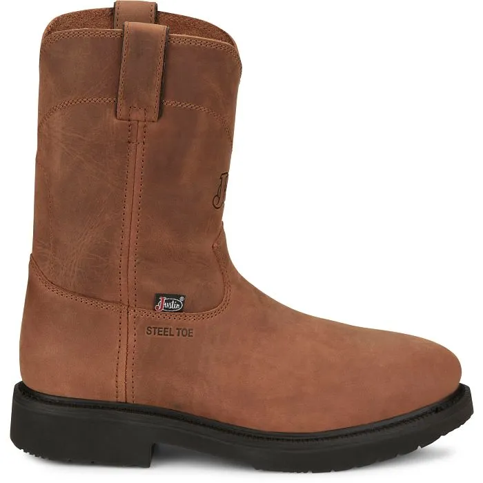 Round-Up 10" Round Steel Toe Work Boot by Justin