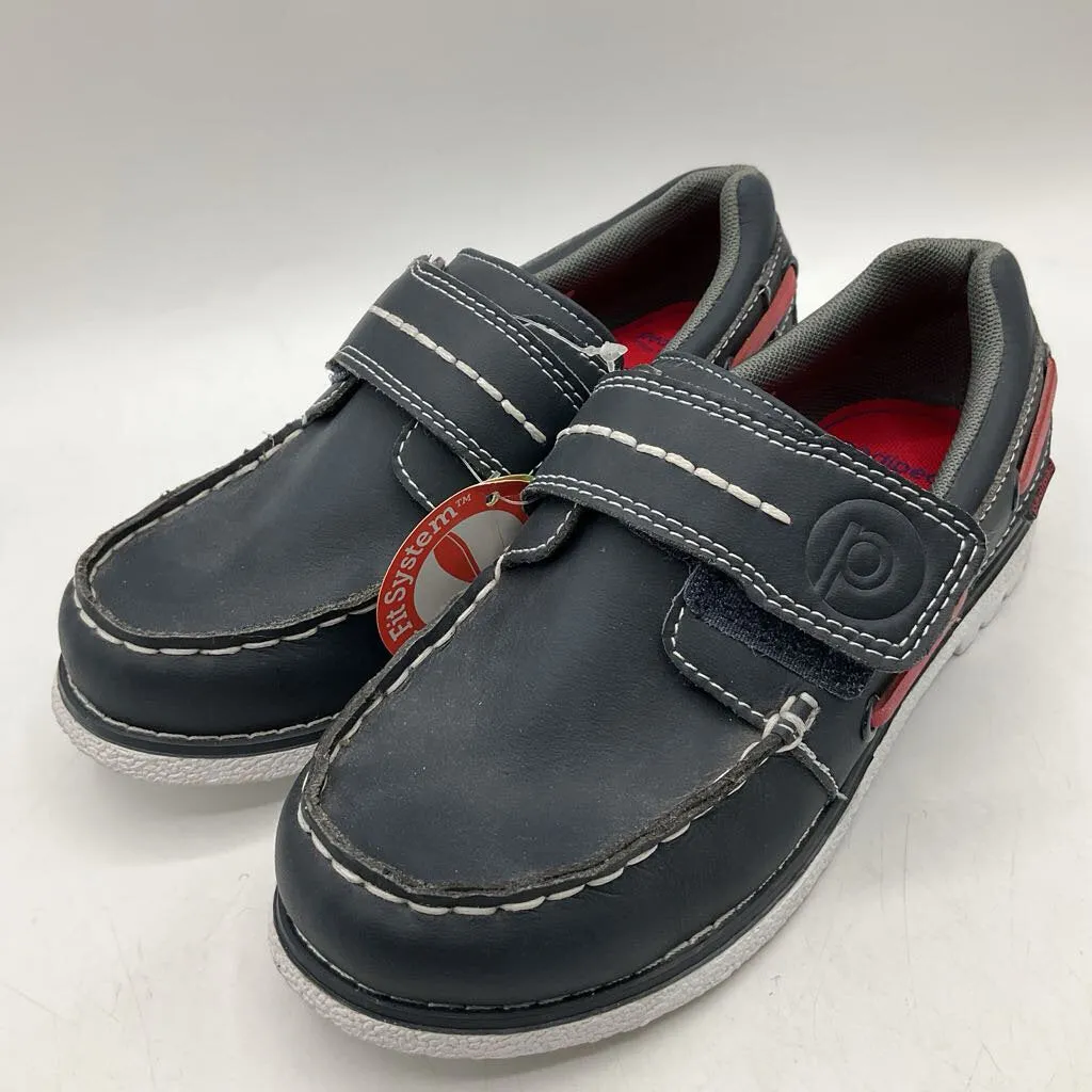 Size 13-13.5: Pediped Norm/NAVY Slip On Velcro Boat Shoes NEW