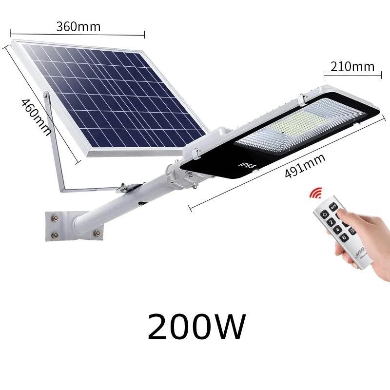 Solar Street light w/Remote 200w 23,240 Lumen Mounting Arm/and Hardware Included