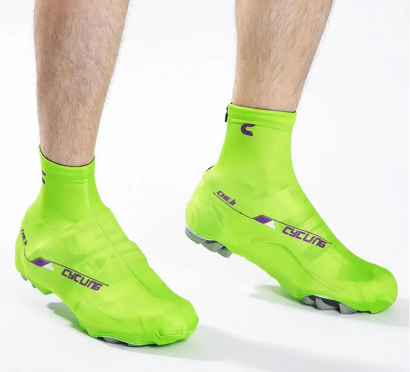 Solid Green Splash-proof Cycling Shoe Covers