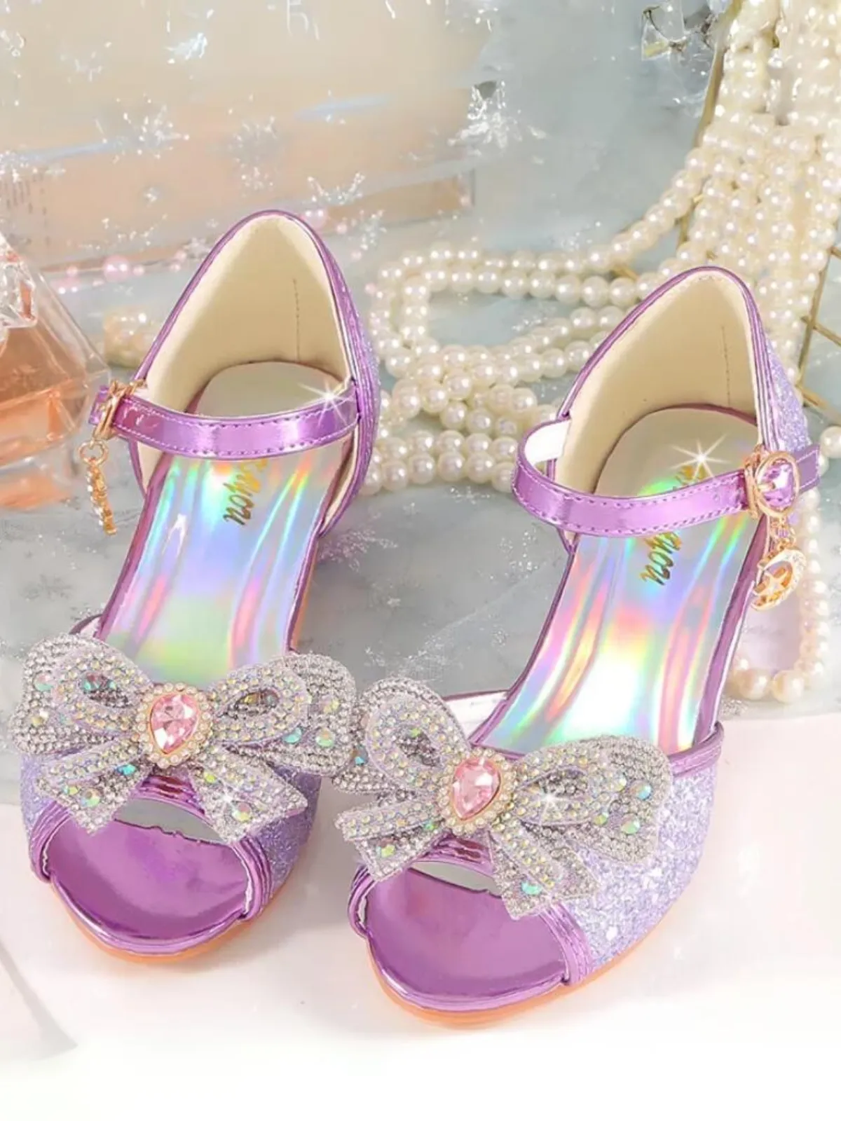 Sparkle & Shine Bow Kids Sandals By Liv and Mia