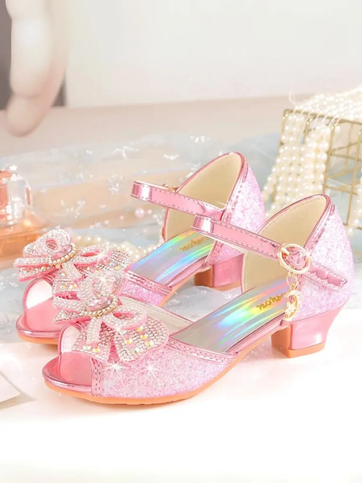 Sparkle & Shine Bow Kids Sandals By Liv and Mia