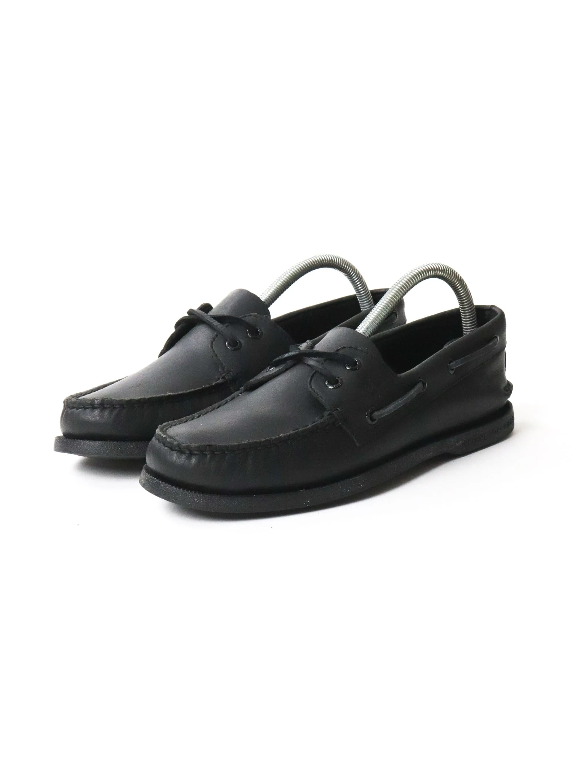 Sperry Boat Shoes Mens 8 Black Leather