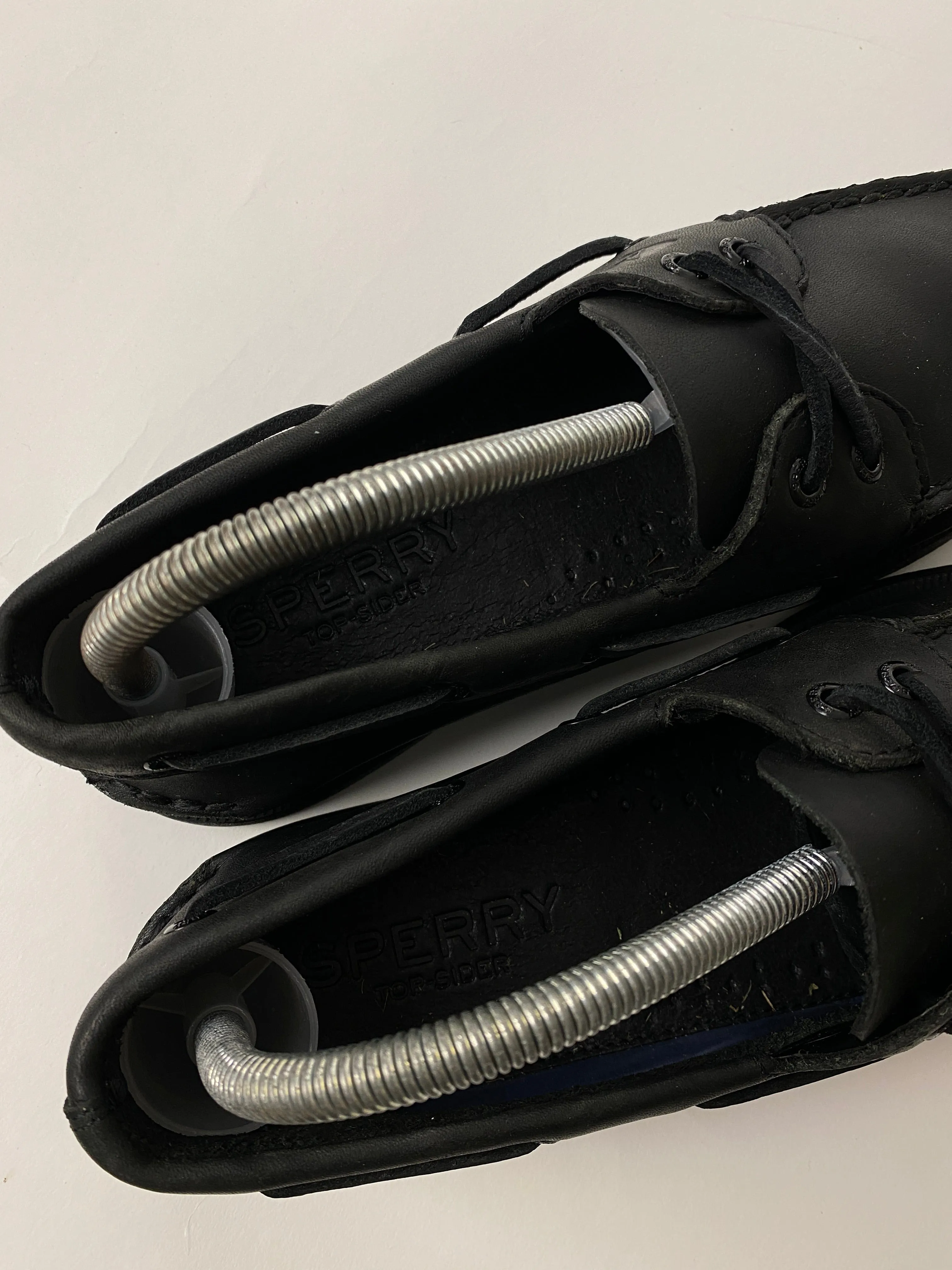 Sperry Boat Shoes Mens 8 Black Leather