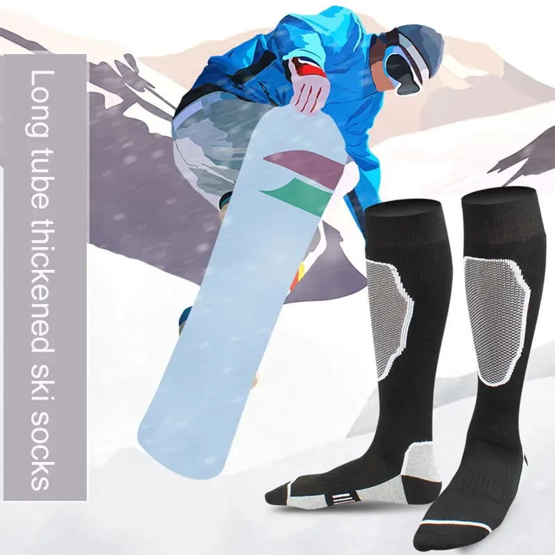 Sport Ski Socks for Men & Women Athletic Fitness Outdoor Hiking Mountaineering Roller Skate Thick Breathable Compression Socks