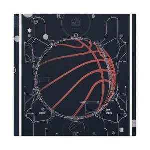 Swish & Tech: Basketball Canvas Print