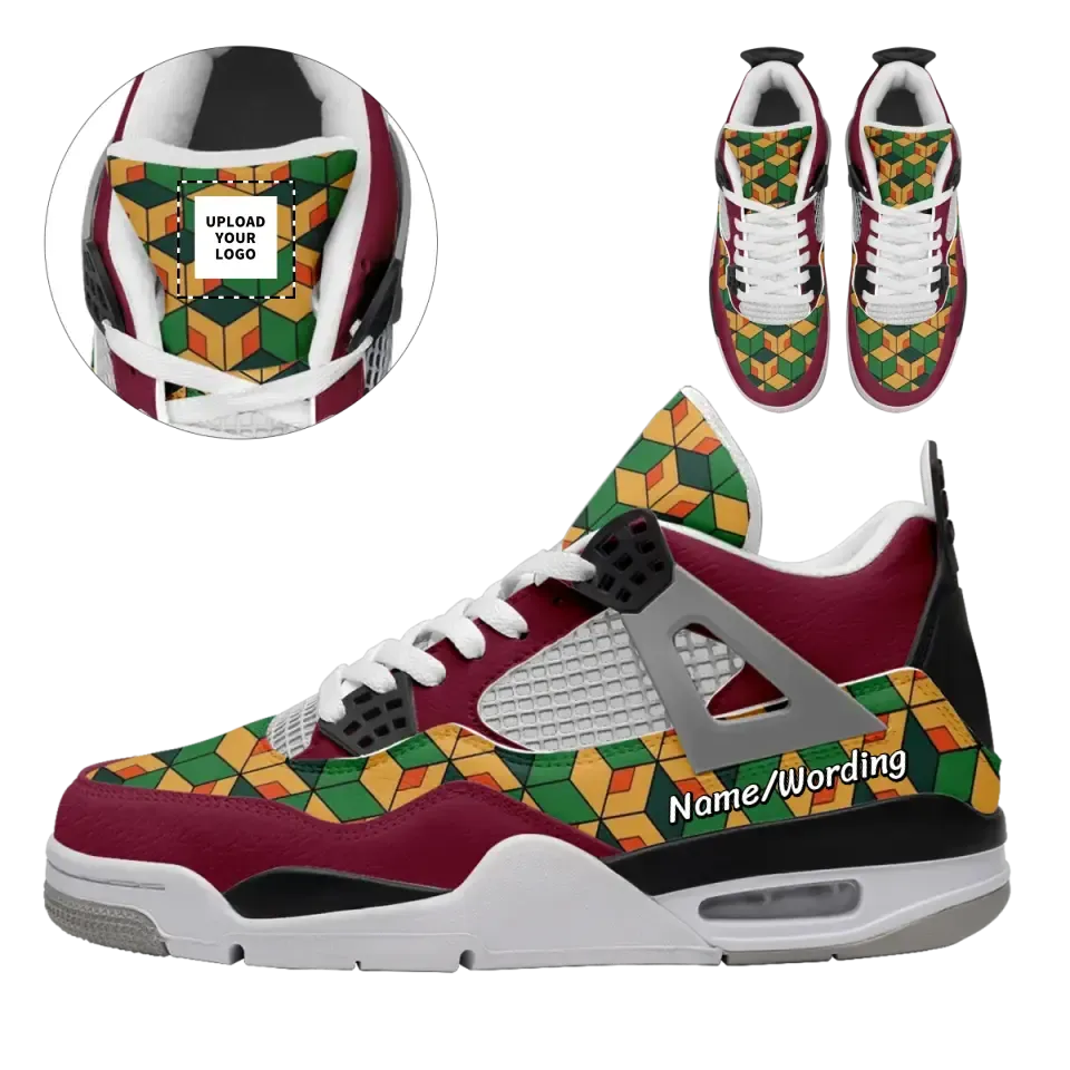 Tailored for the Young Anime Enthusiast, Embrace Personalization with Name and Image Customization Unleash Your Anime Passion with Custom AJ4 Anime Shoes,AJ4-23020174