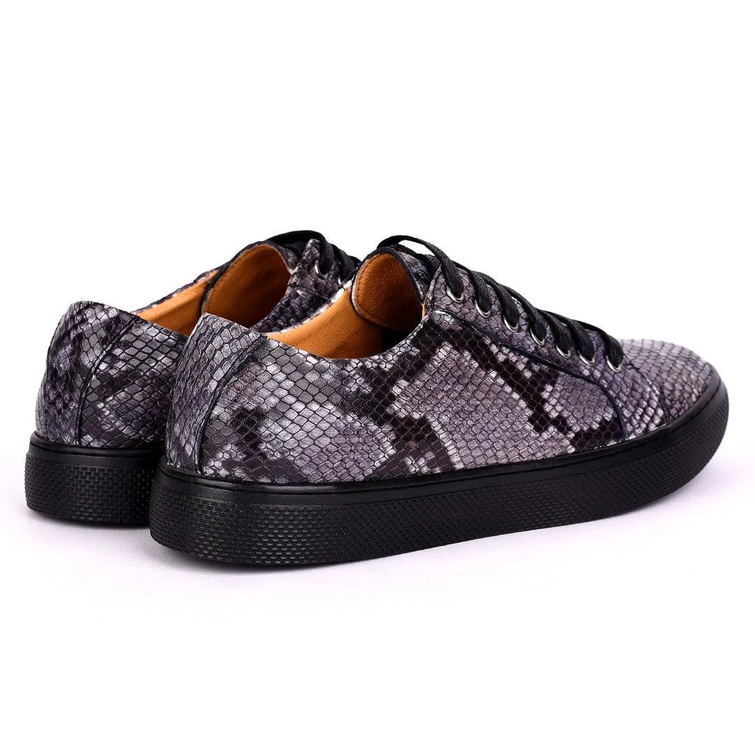 Terry Taylors Leopard Inspired Leather Laced Men's Sneaker Shoe