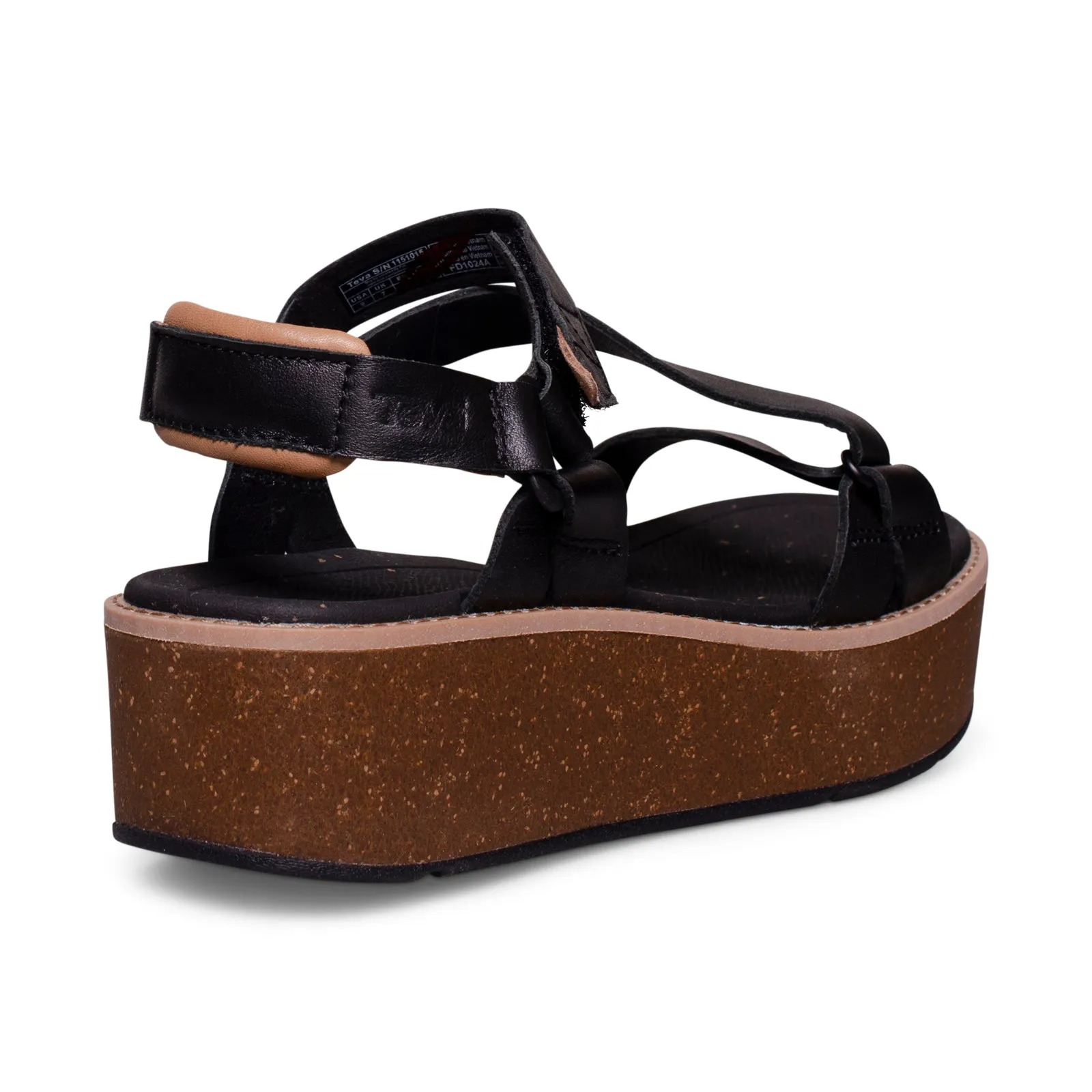 Teva Madera Wedge Black Sandals - Women's