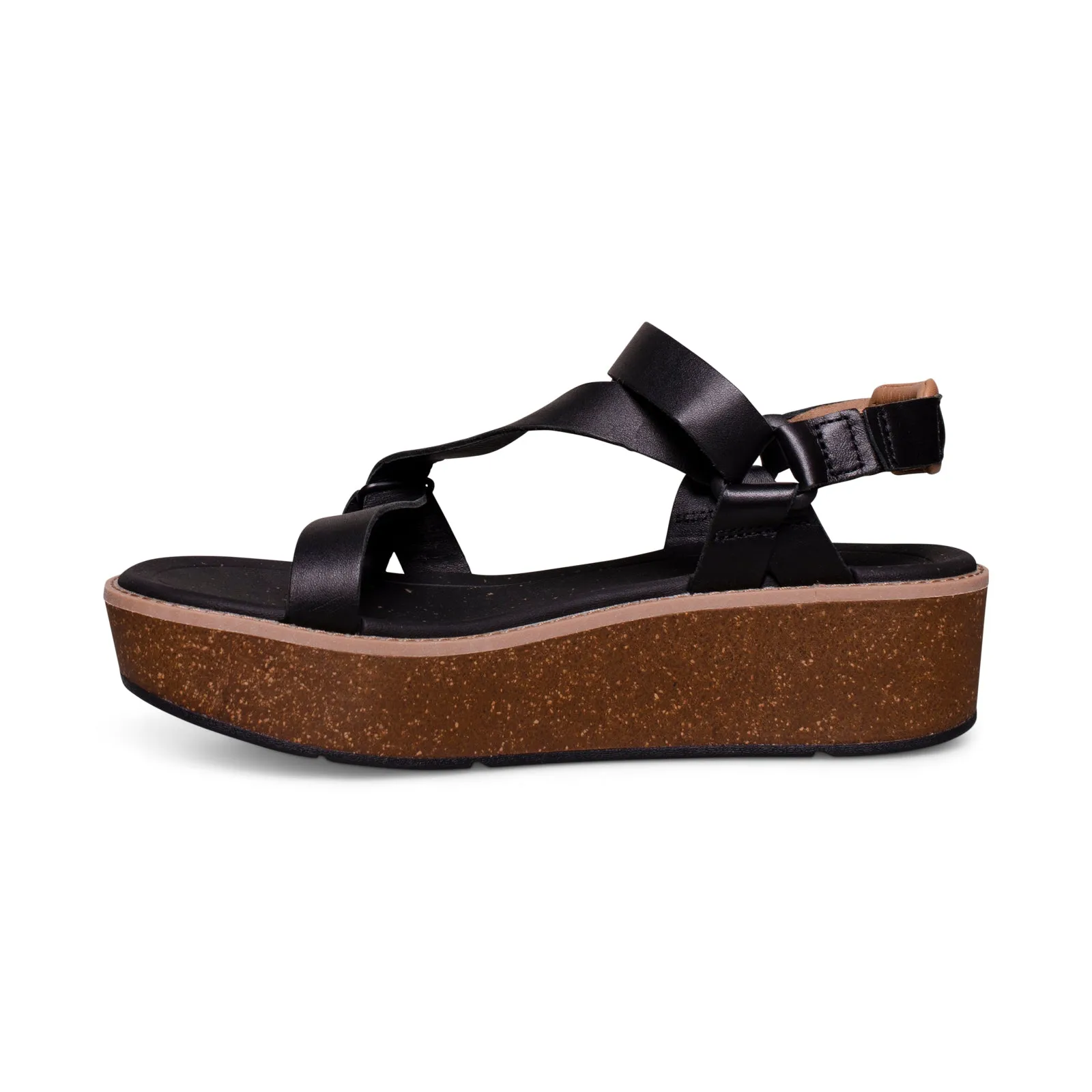 Teva Madera Wedge Black Sandals - Women's