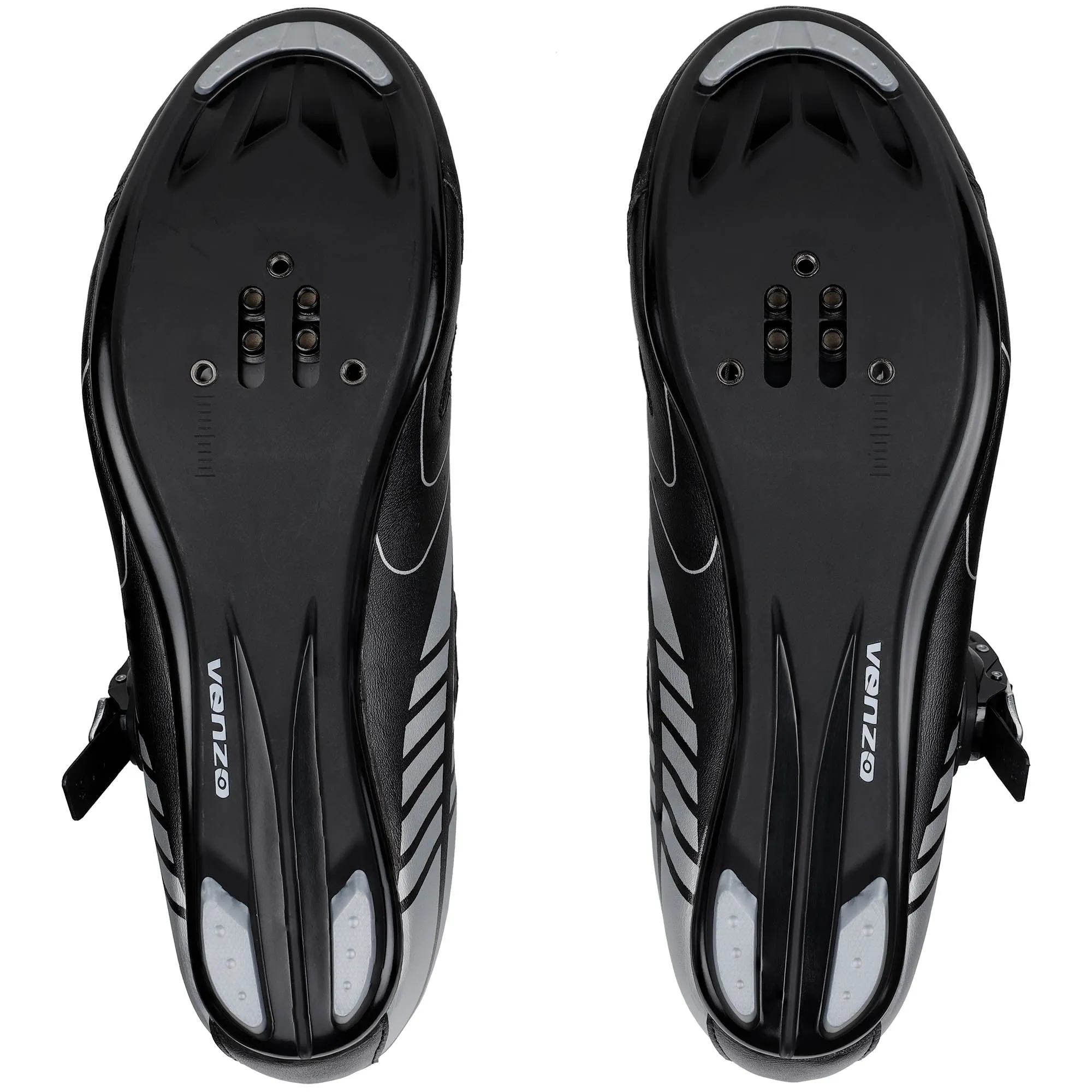 Venzo RX Bicycle Unisex Men's or Women's Road Cycling Riding Shoes - Compatible with Peloton for Shimano SPD & Look ARC Delta - Perfect for Indoor Indoor Road Racing Bikes Black 46