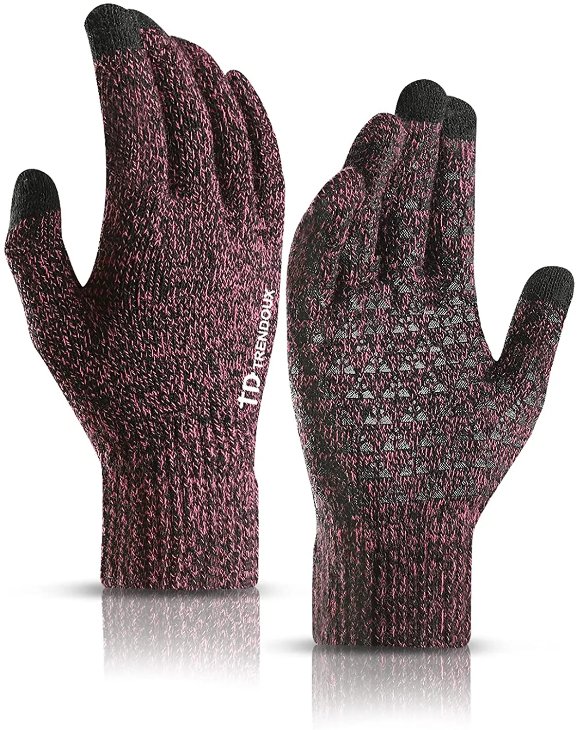 Winter Gloves for Men Women -Touch Screen Anti-Slip Silicone Gel - Elastic Cuff - Thermal Soft Knit Lining