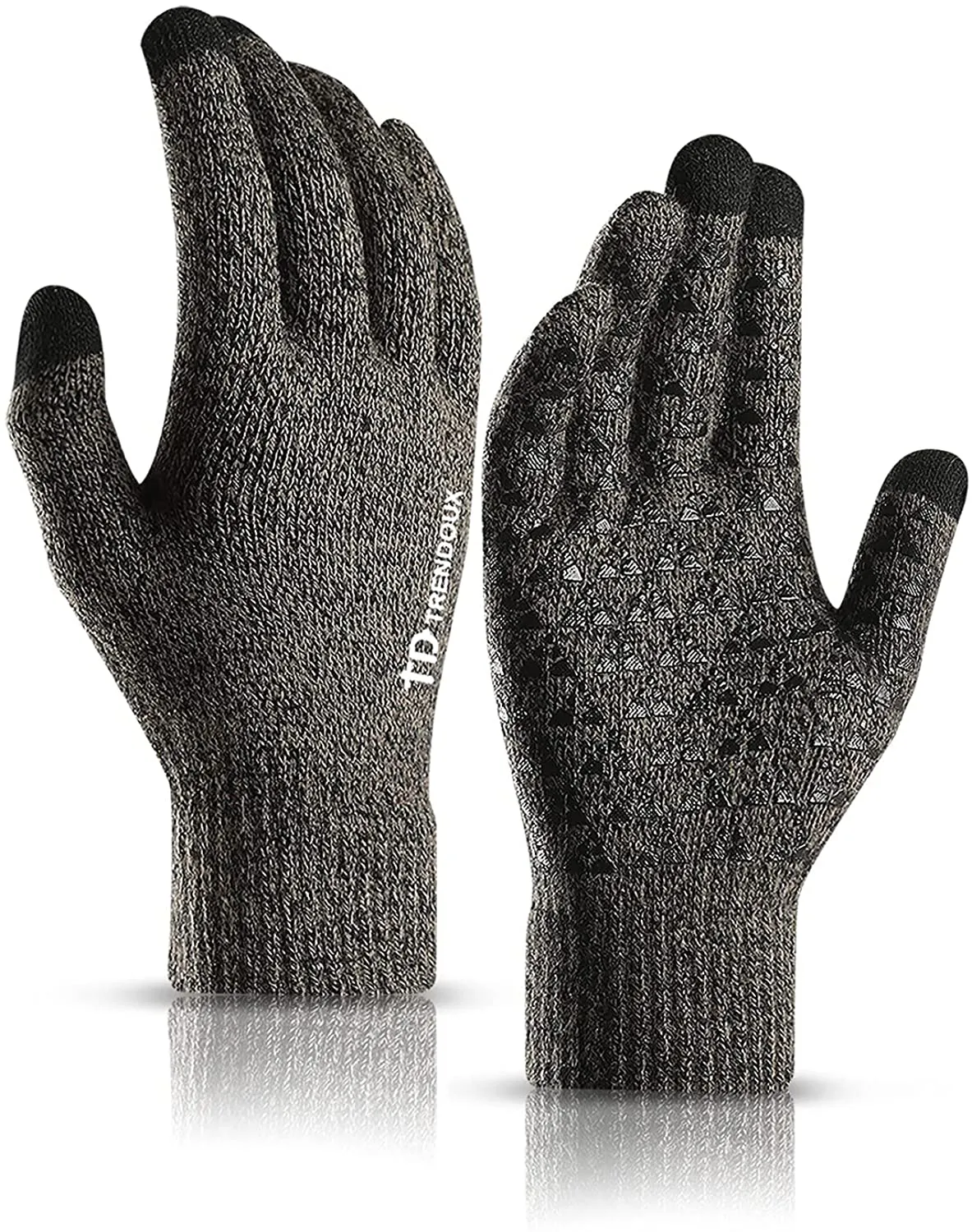 Winter Gloves for Men Women -Touch Screen Anti-Slip Silicone Gel - Elastic Cuff - Thermal Soft Knit Lining