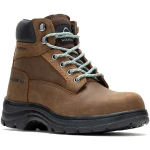 Wolverine Women's Carlsbad 6" Steel Toe WP Work Boot- Brown- W241012