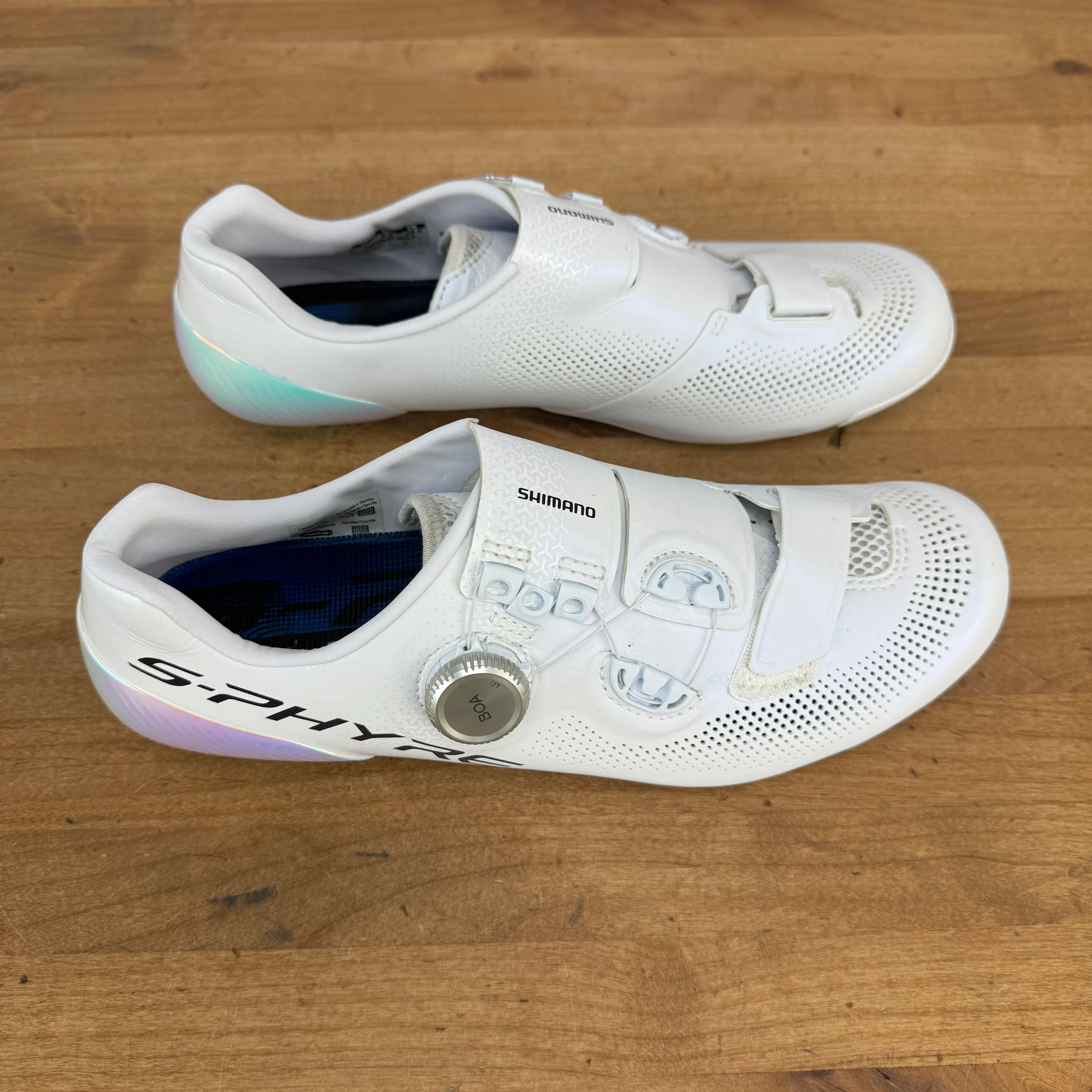 Worn Once! Shimano S-Phyre SH-RC903 White BOA 42 EU Cycling Shoes W/Arch Support