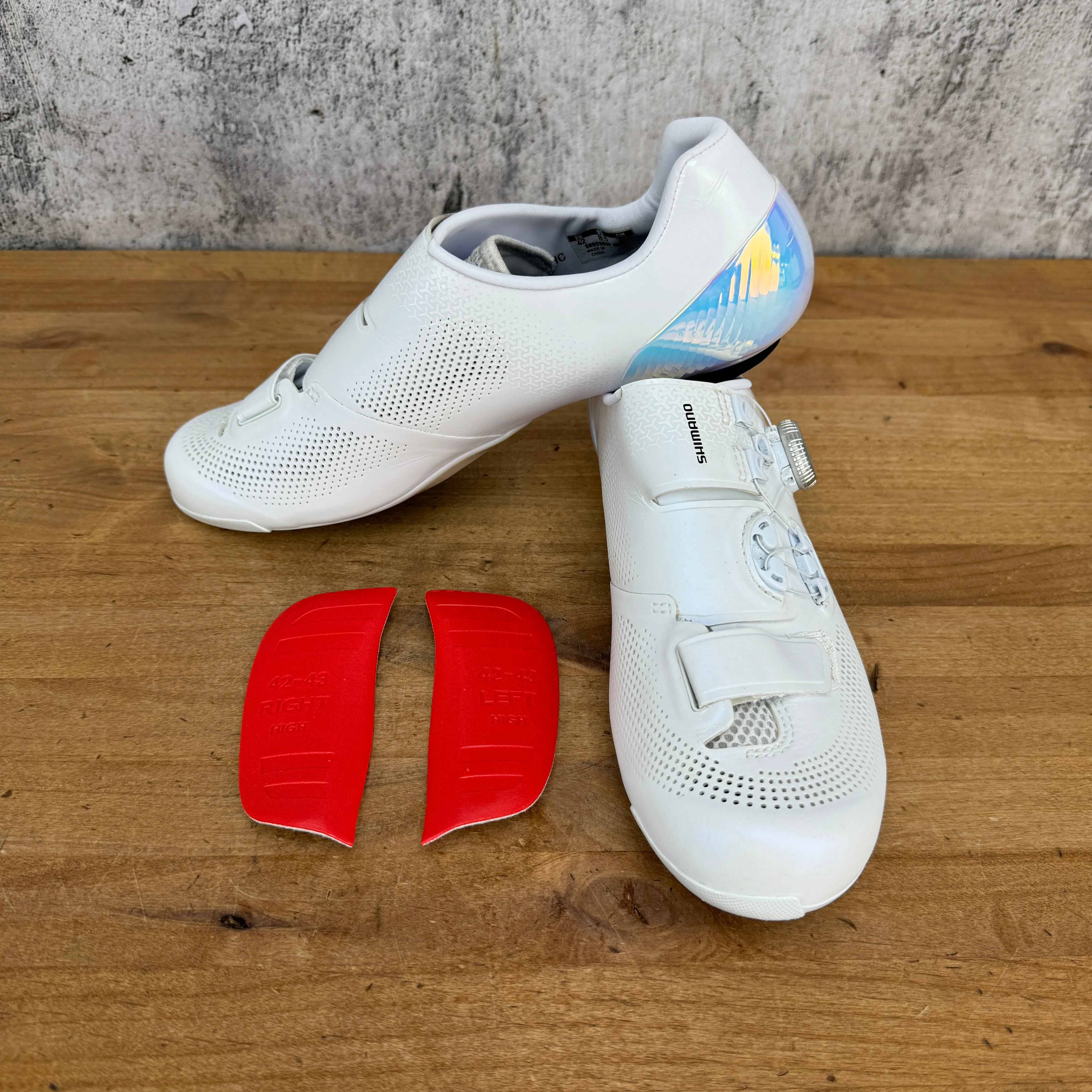 Worn Once! Shimano S-Phyre SH-RC903 White BOA 42 EU Cycling Shoes W/Arch Support