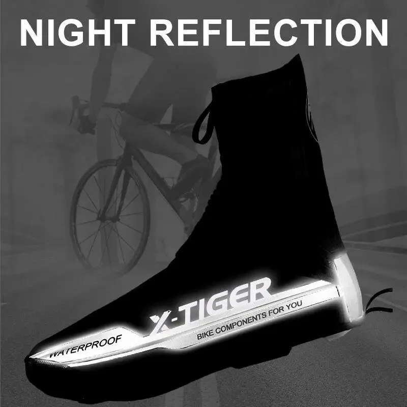 X-TIGER Cycling Shoe Cover Waterproof Reflective Anti-stain Bike Cycling Overshoes Covers Summer Mountain Bicycle Shoe Covers